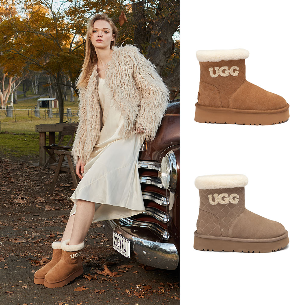[무료배송] 호주정품 오즈웨어 마리 마틀라쎄 미니 부츠 (굽5cm) OZWEAR UGG OB991M